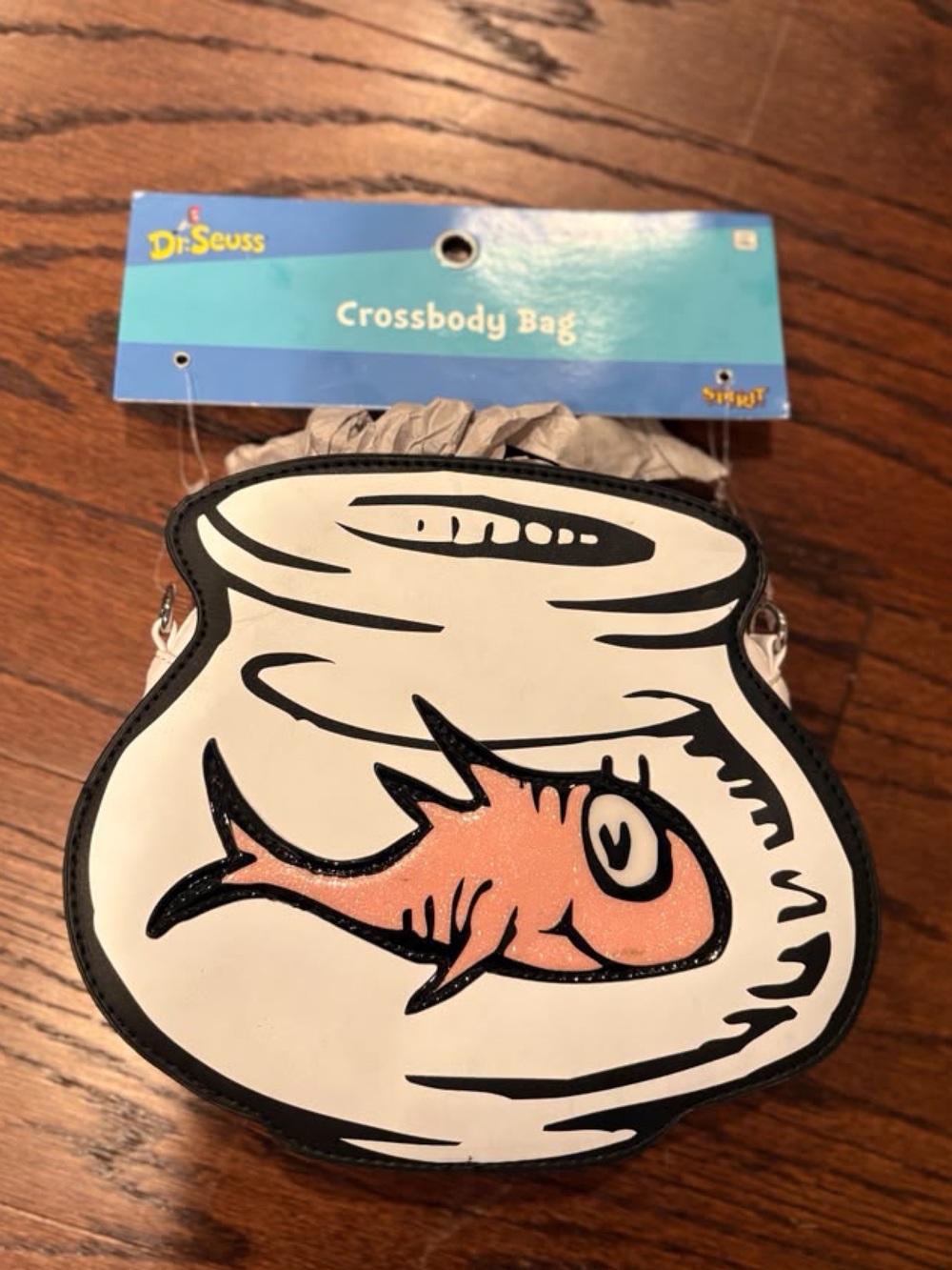 Dr. Seuss Pink Fish Crossbody Bag- Halloween fish bowl